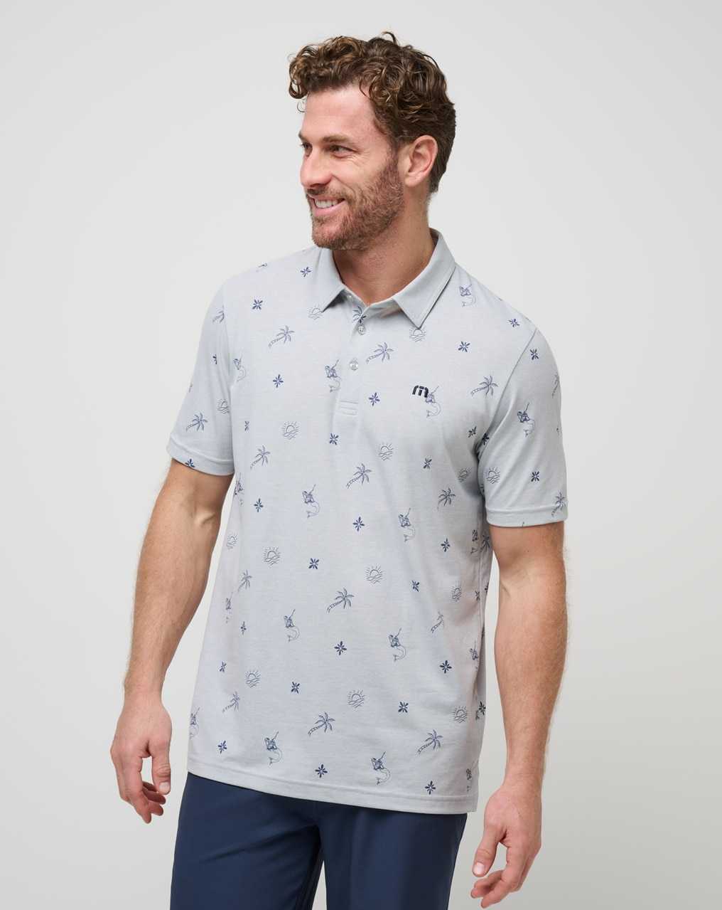 Travis Mathew Cove Dive Polo Heather Light Grey | SVEHYJD-23