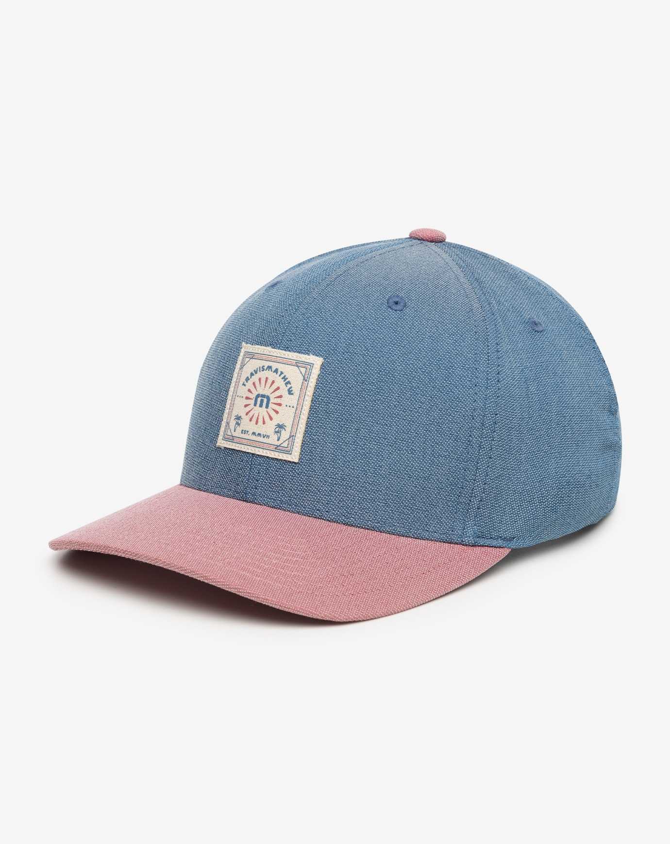 Travis Mathew Desert Days Snapback Hat Heather Mid Blue | MRZJDAH-41