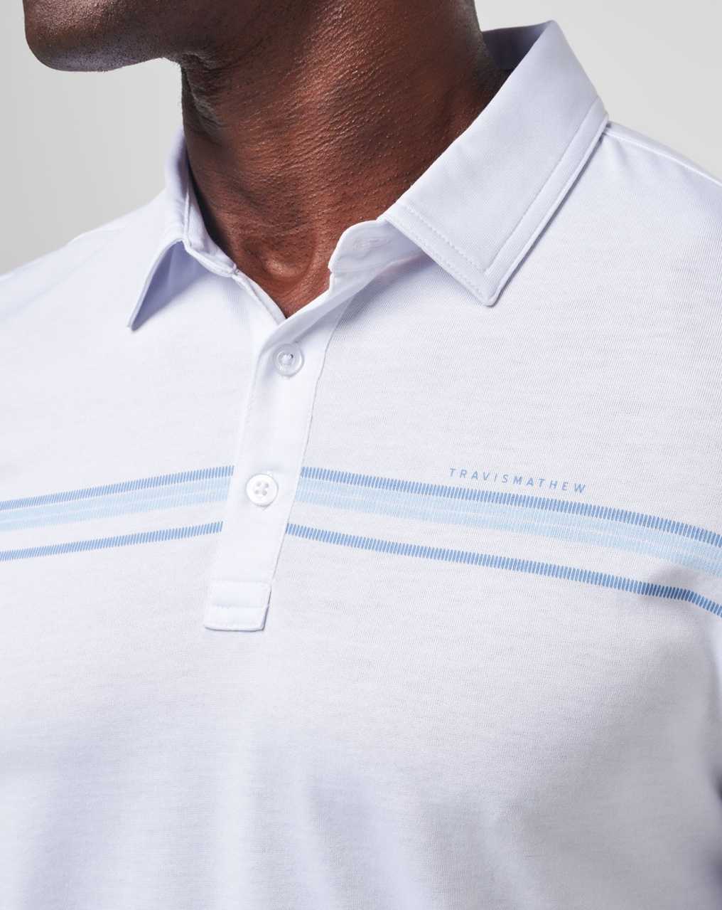 Travis Mathew Dolphin Cruise Polo White | TEUMCIV-16