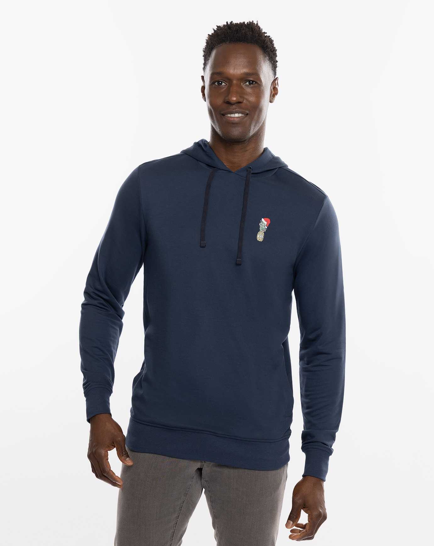 Travis Mathew Dont Cry Hoodie Mood Indigo | THJODBR-95