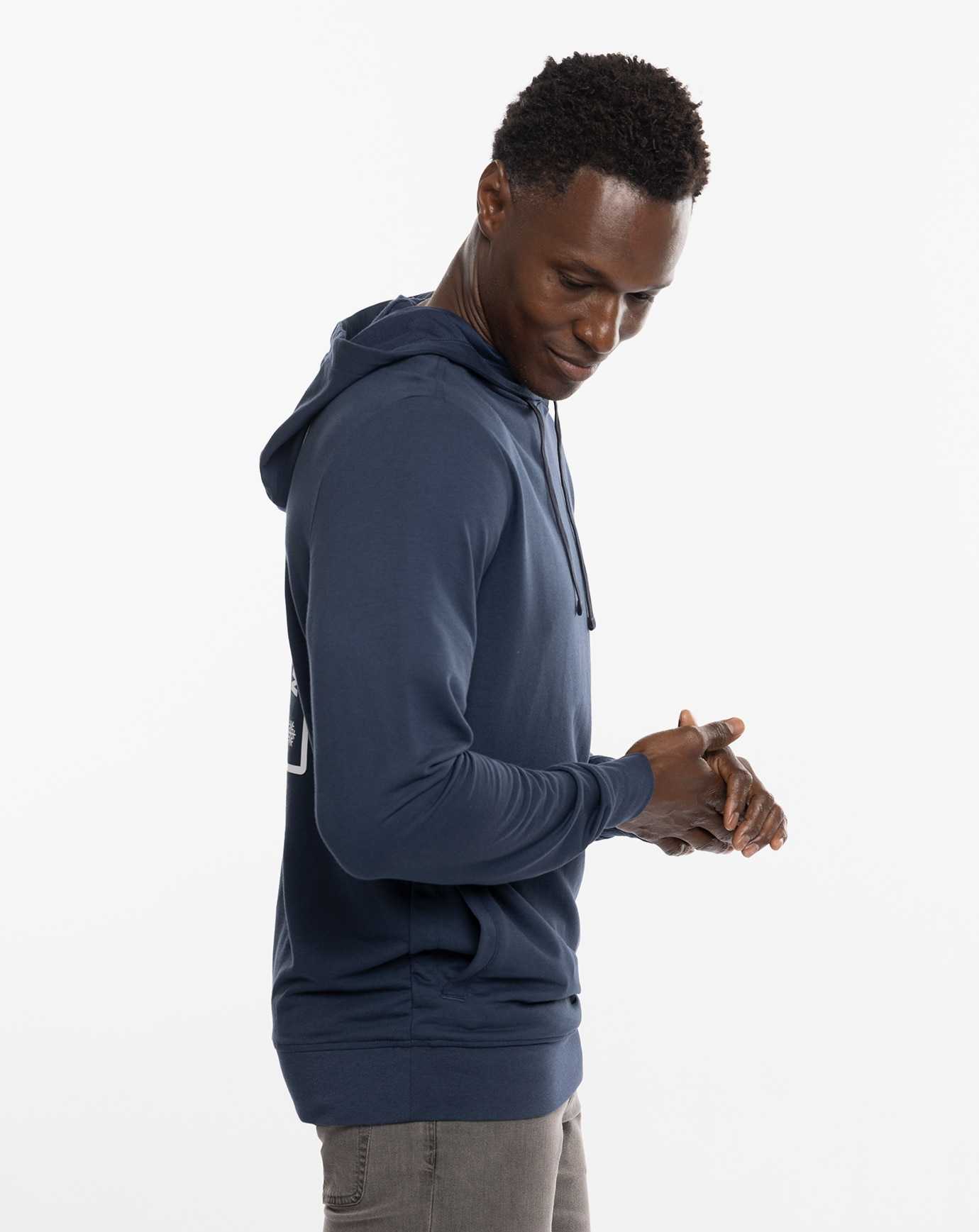 Travis Mathew Dont Cry Hoodie Mood Indigo | THJODBR-95