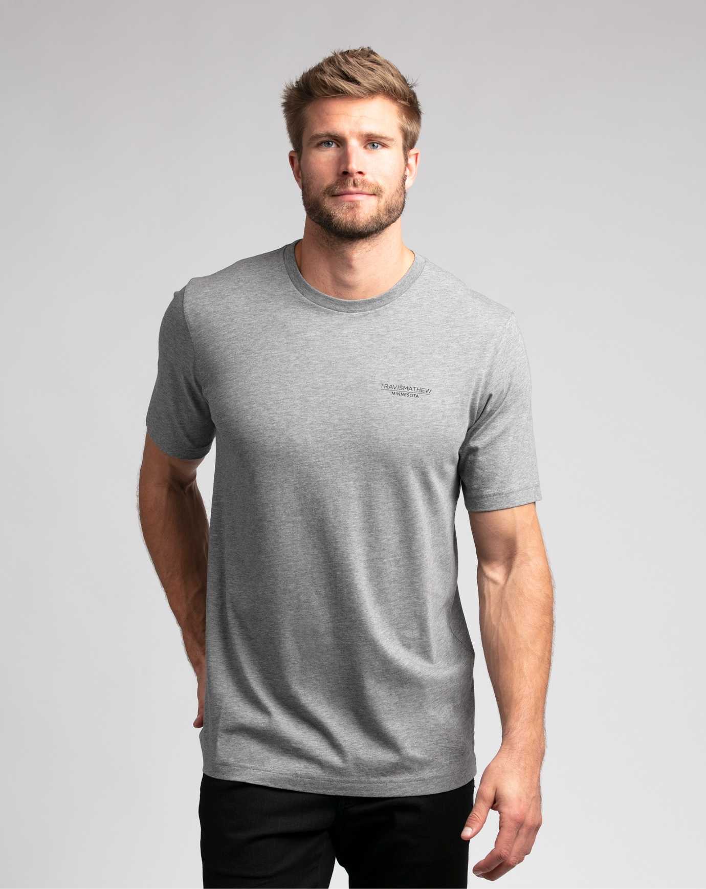 Travis Mathew Dontcha Know Tee Heather Grey | ERUIWBQ-09