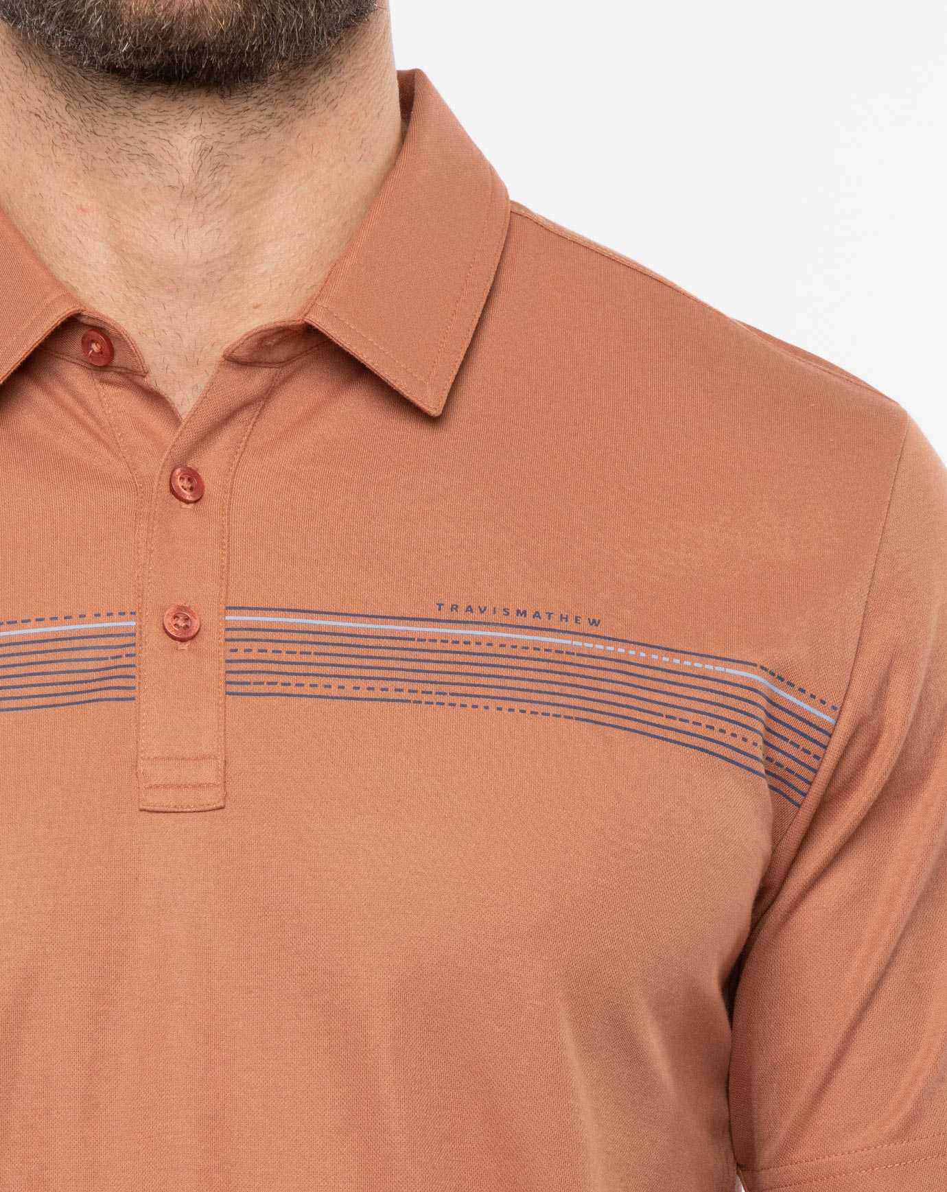 Travis Mathew Dry Dock Polo Copper | DBGUFRI-30