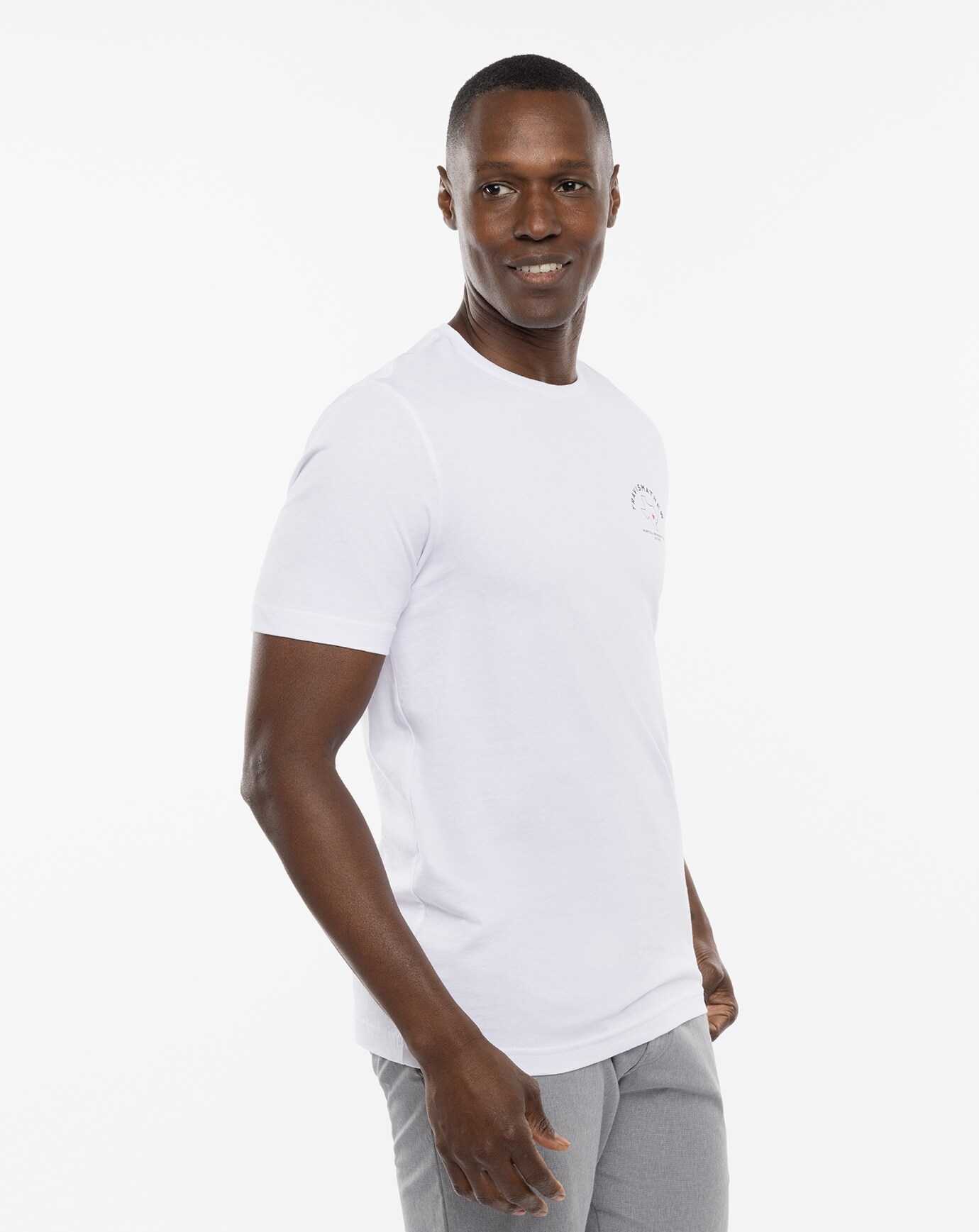 Travis Mathew Enchanted Rock Tee White | HTBQWUN-03