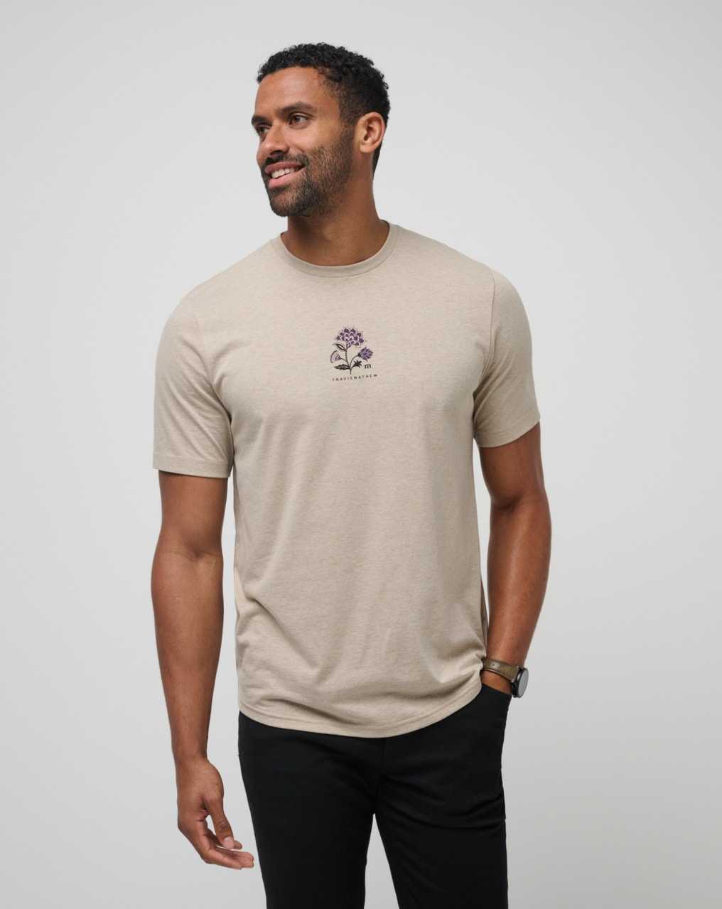 Travis Mathew Fading Sunlight Tee Oxford Tan | EUFQLWM-62