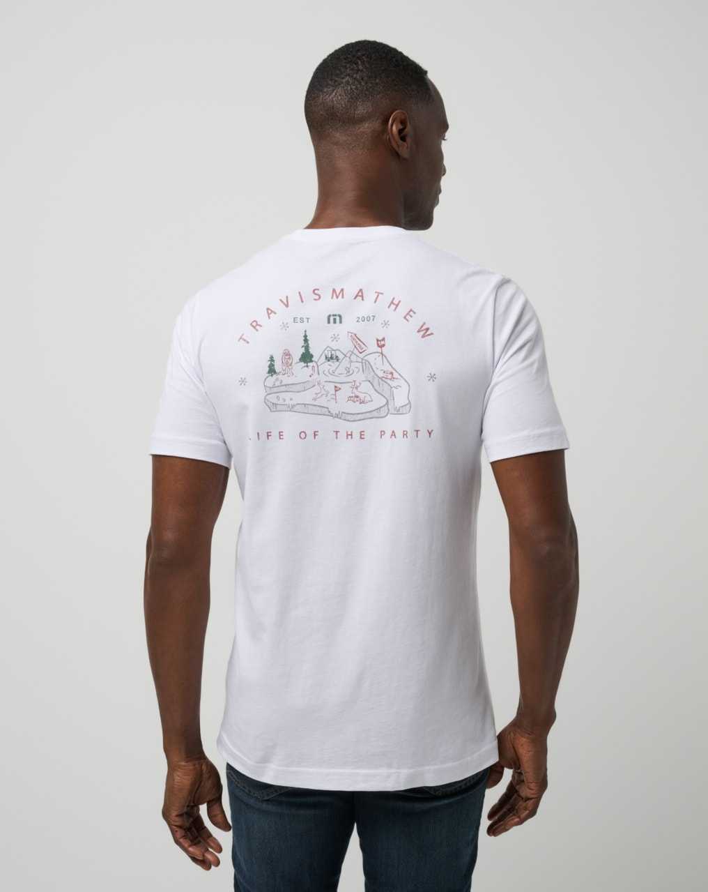 Travis Mathew Famous Reindeer Tee White | YSFLGPA-27