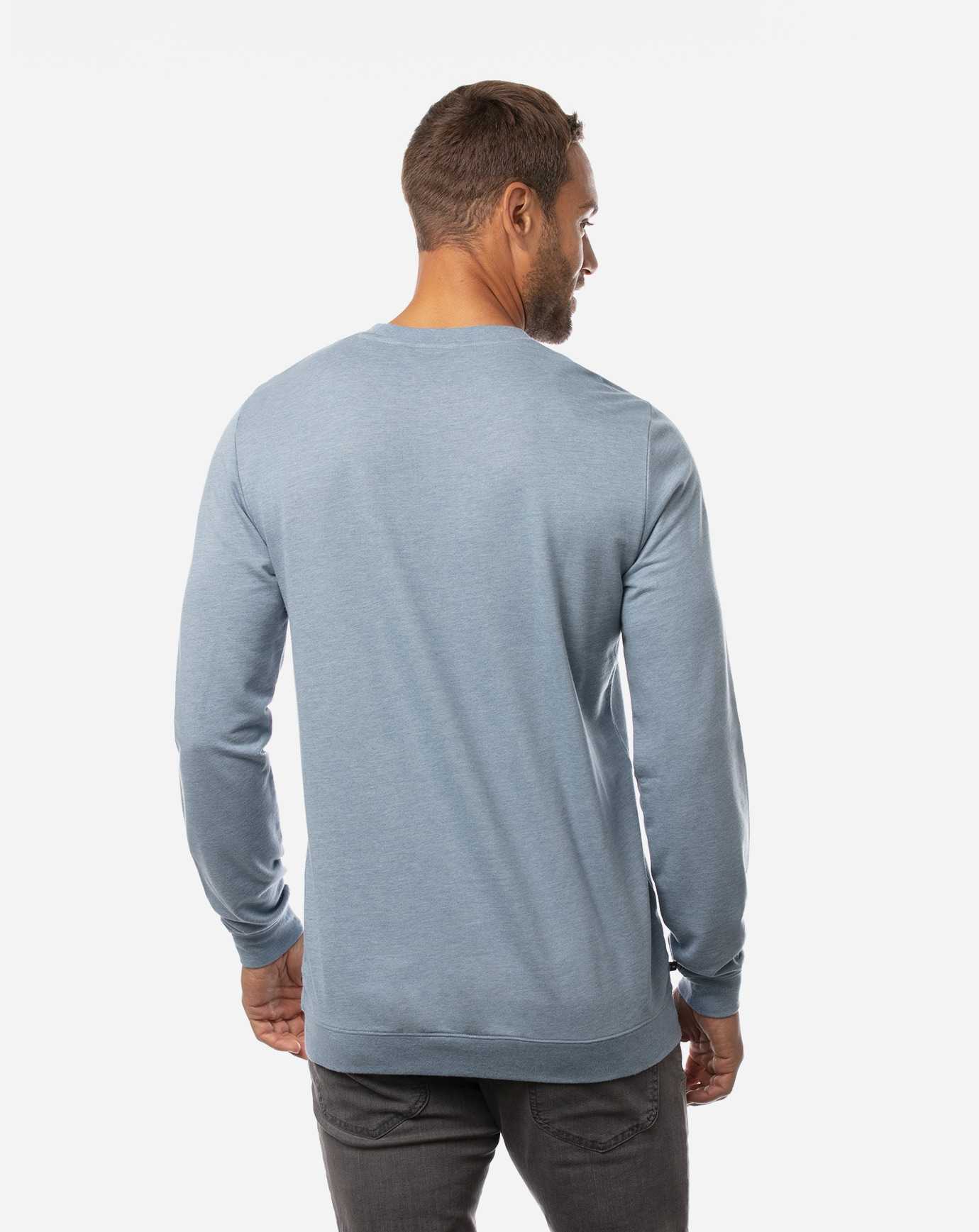 Travis Mathew Fink 2.0 Crewneck Heather Copen Blue | VKALWMJ-74