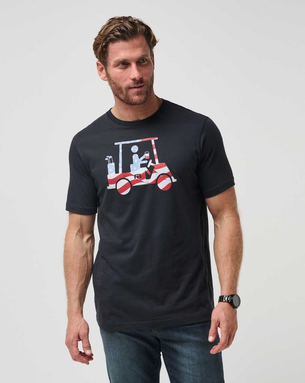 Travis Mathew Five K Day Tee Black | RYSQIUT-81