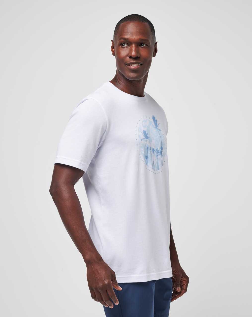 Travis Mathew Foam Paths Tee White | DWXPTSY-39