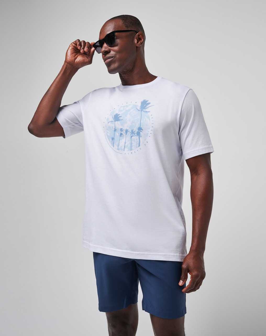 Travis Mathew Foam Paths Tee White | DWXPTSY-39