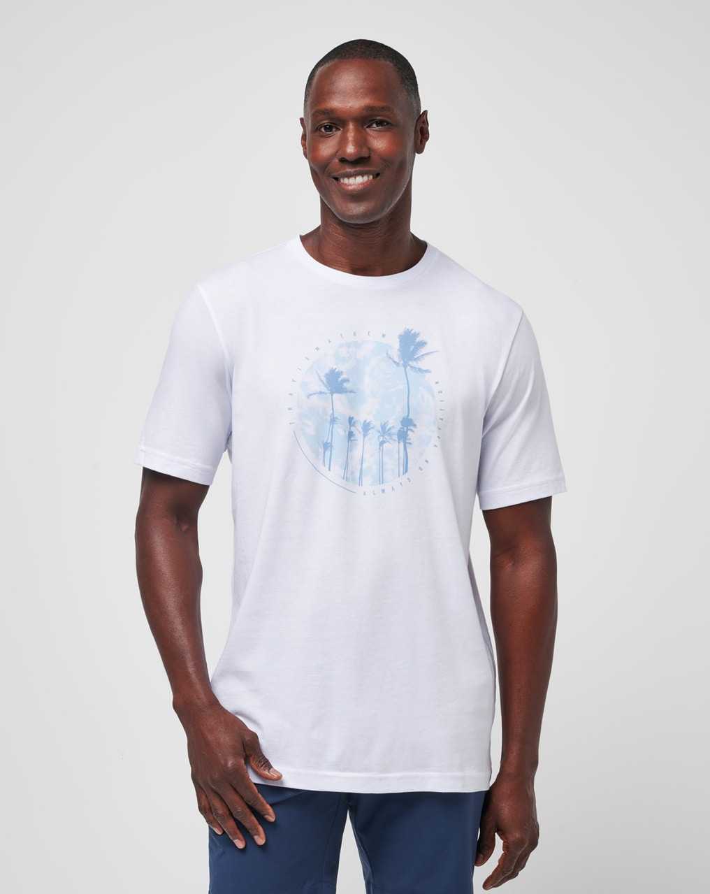 Travis Mathew Foam Paths Tee White | DWXPTSY-39