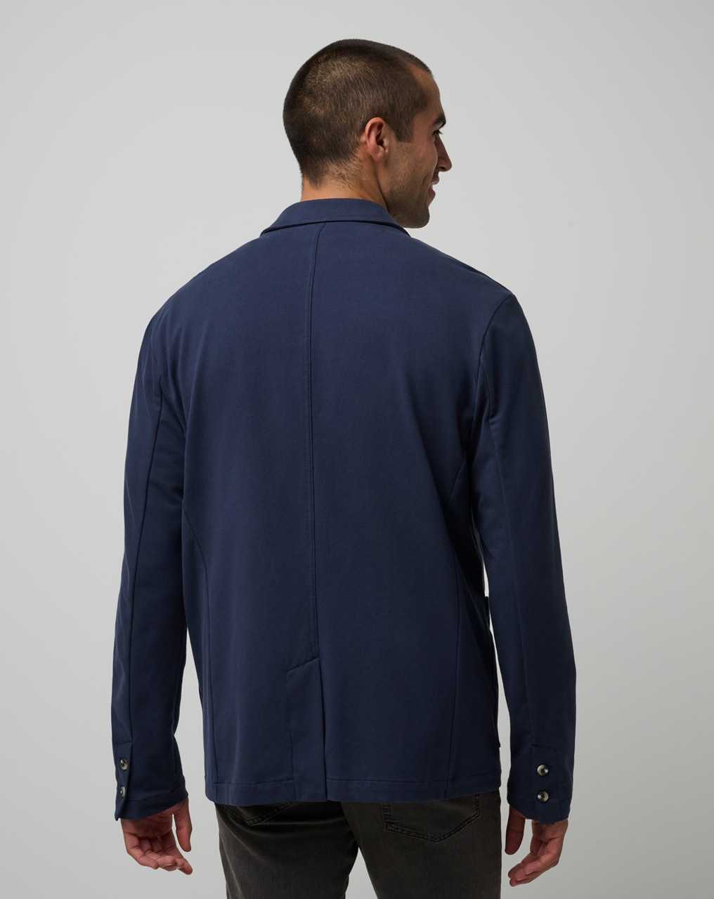 Travis Mathew Foggy Vista Cardigan Jacket Total Eclipse | HIGKMNO-21