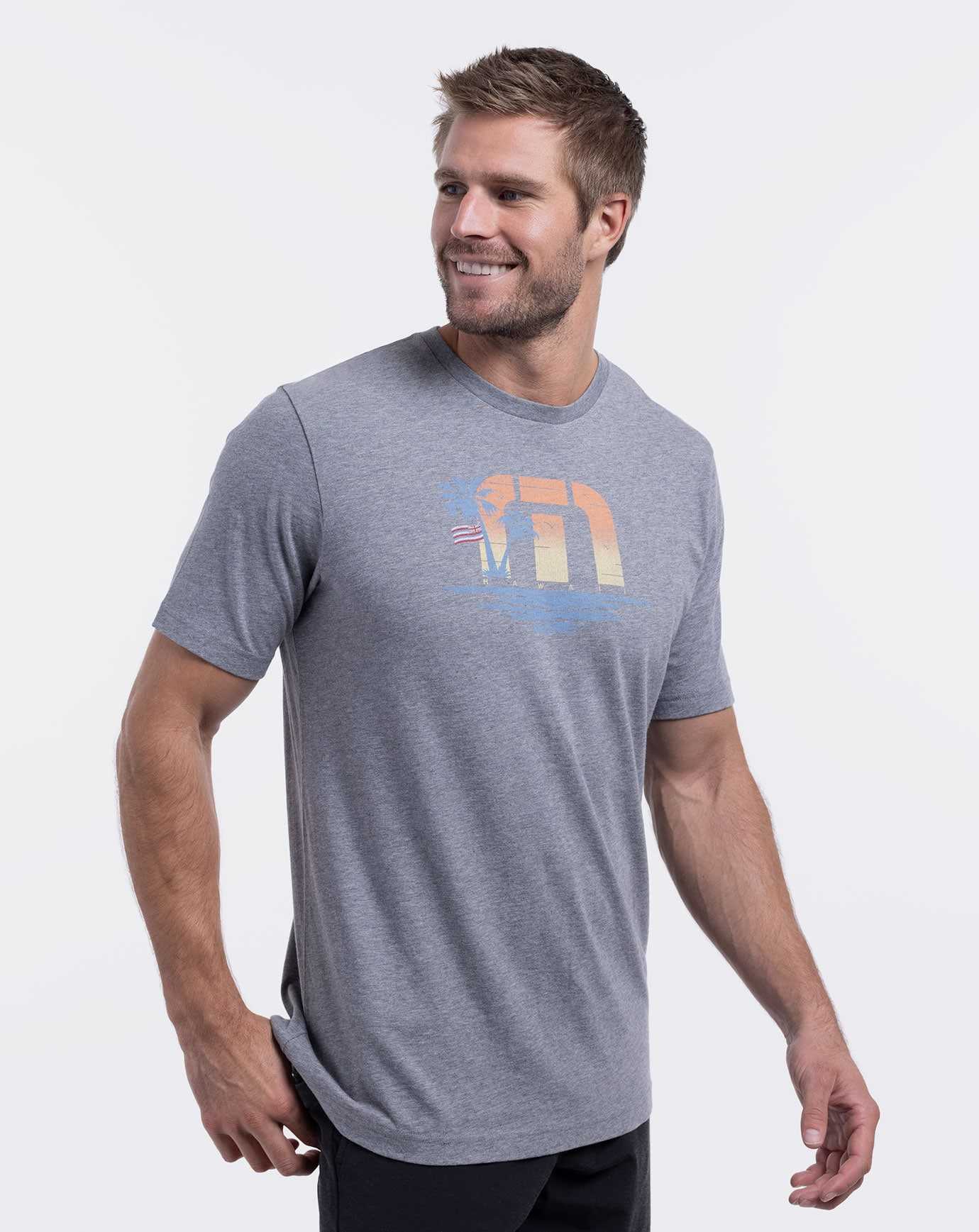 Travis Mathew Fourwinds Tee Heather Grey | DJGSWXH-06