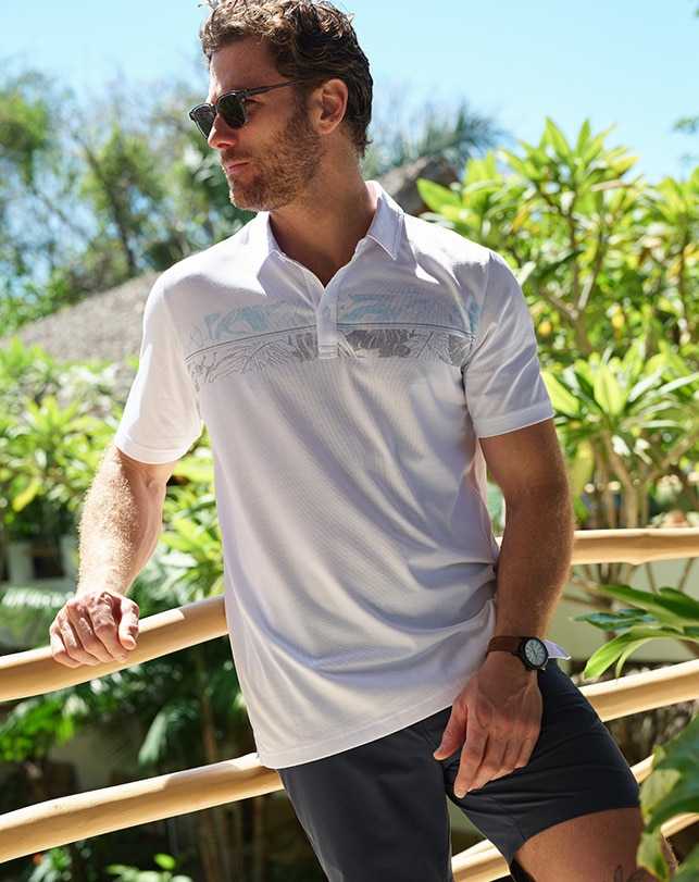 Travis Mathew Friendly Isle Polo White | TKADSGJ-02