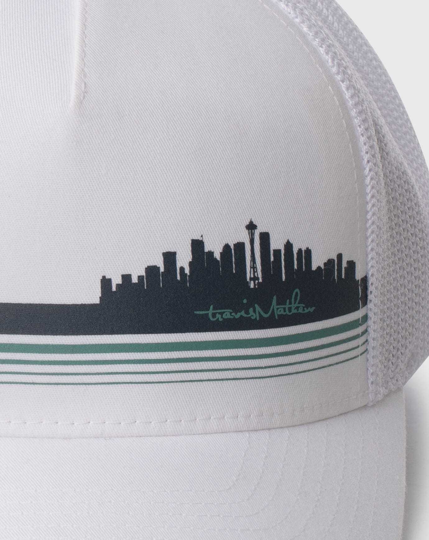 Travis Mathew Glacier City Snapback Hat White | RGMQEBK-10