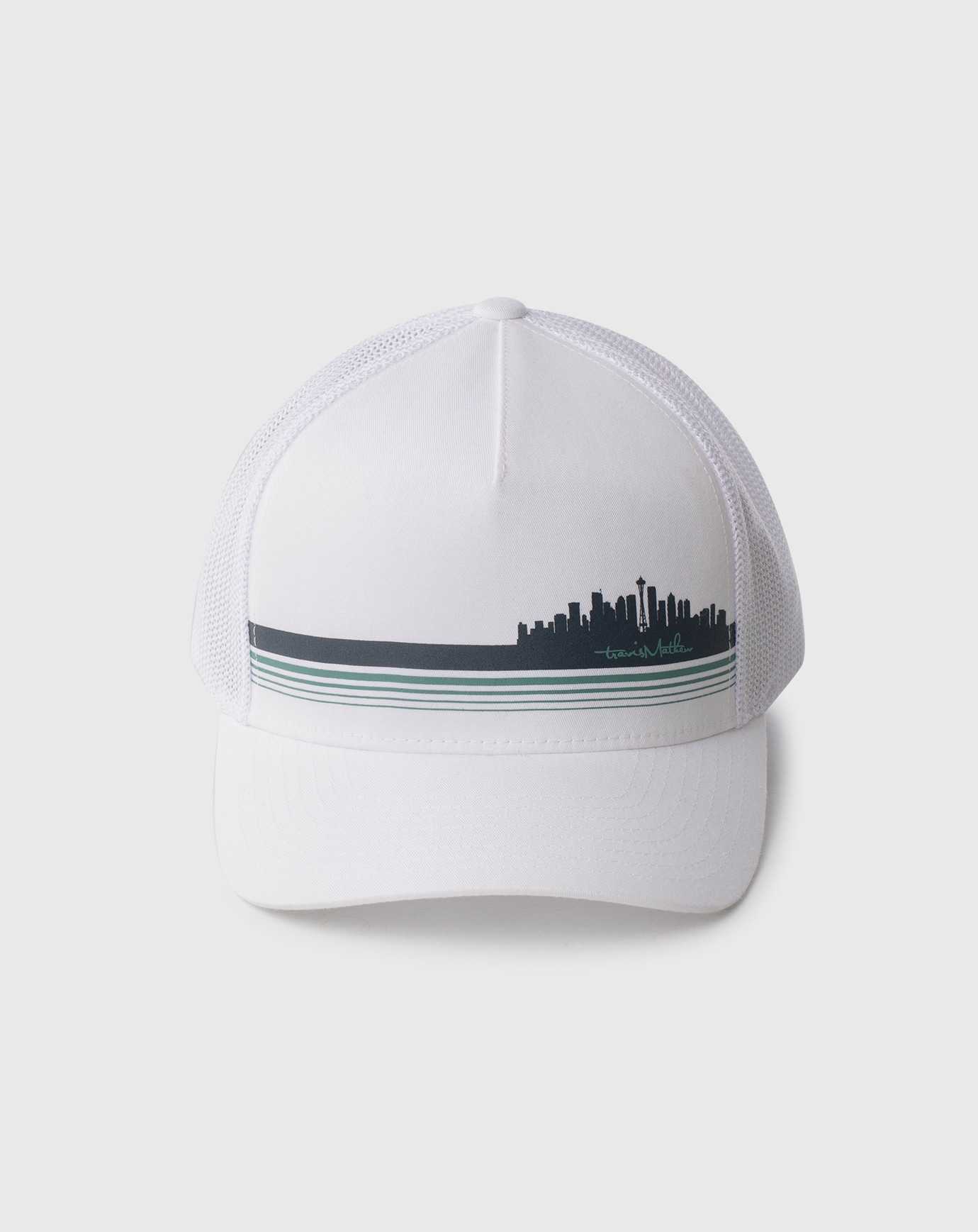 Travis Mathew Glacier City Snapback Hat White | RGMQEBK-10