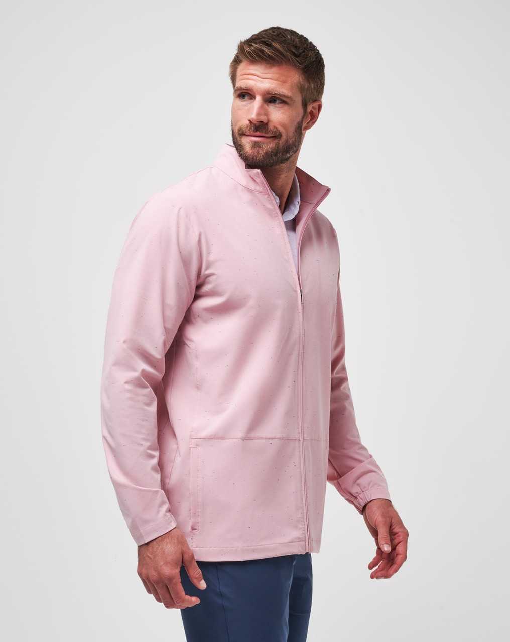 Travis Mathew Going Off Full Zip Heather Blush | YRWAOBP-39