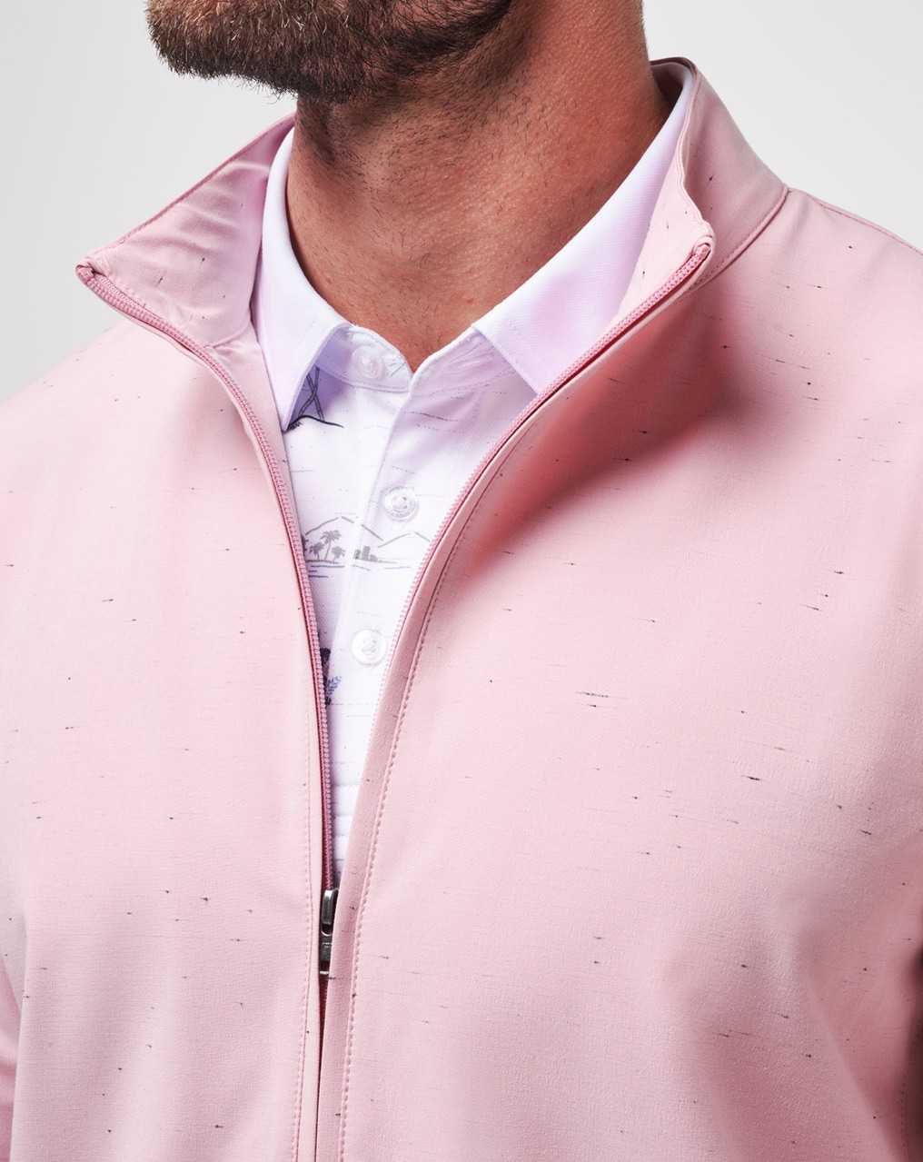 Travis Mathew Going Off Full Zip Heather Blush | YRWAOBP-39