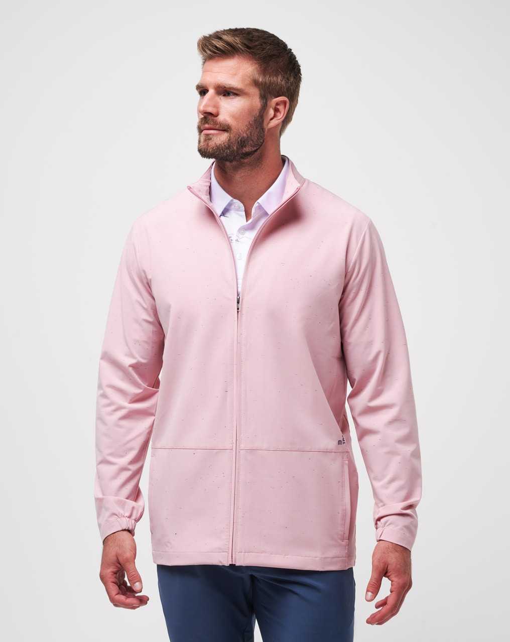 Travis Mathew Going Off Full Zip Heather Blush | YRWAOBP-39