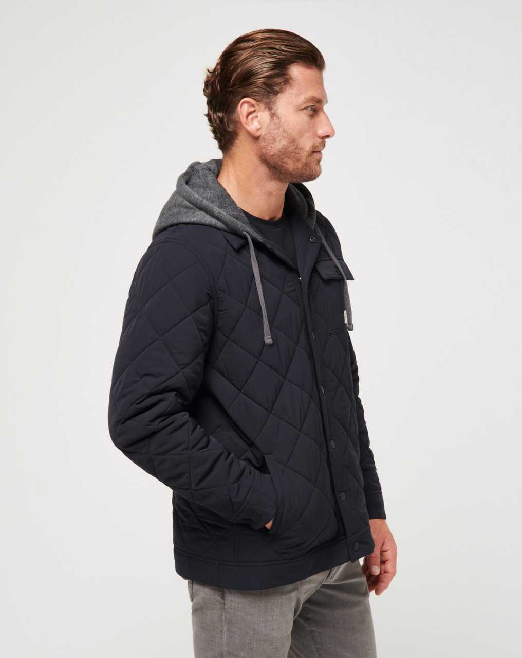 Travis Mathew Grey Wave Full Zip Hoodie Black | CAMFPJH-06