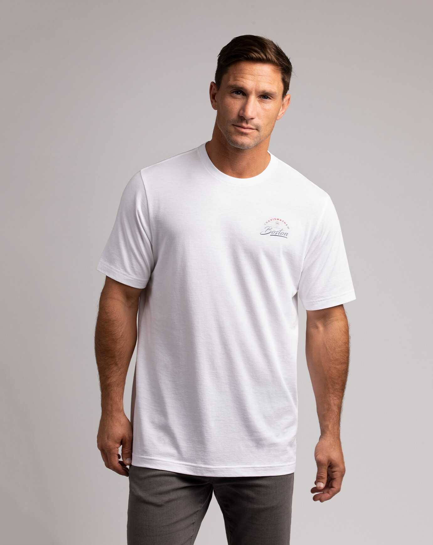 Travis Mathew Harvard Square Tee White | JUKMIOH-60