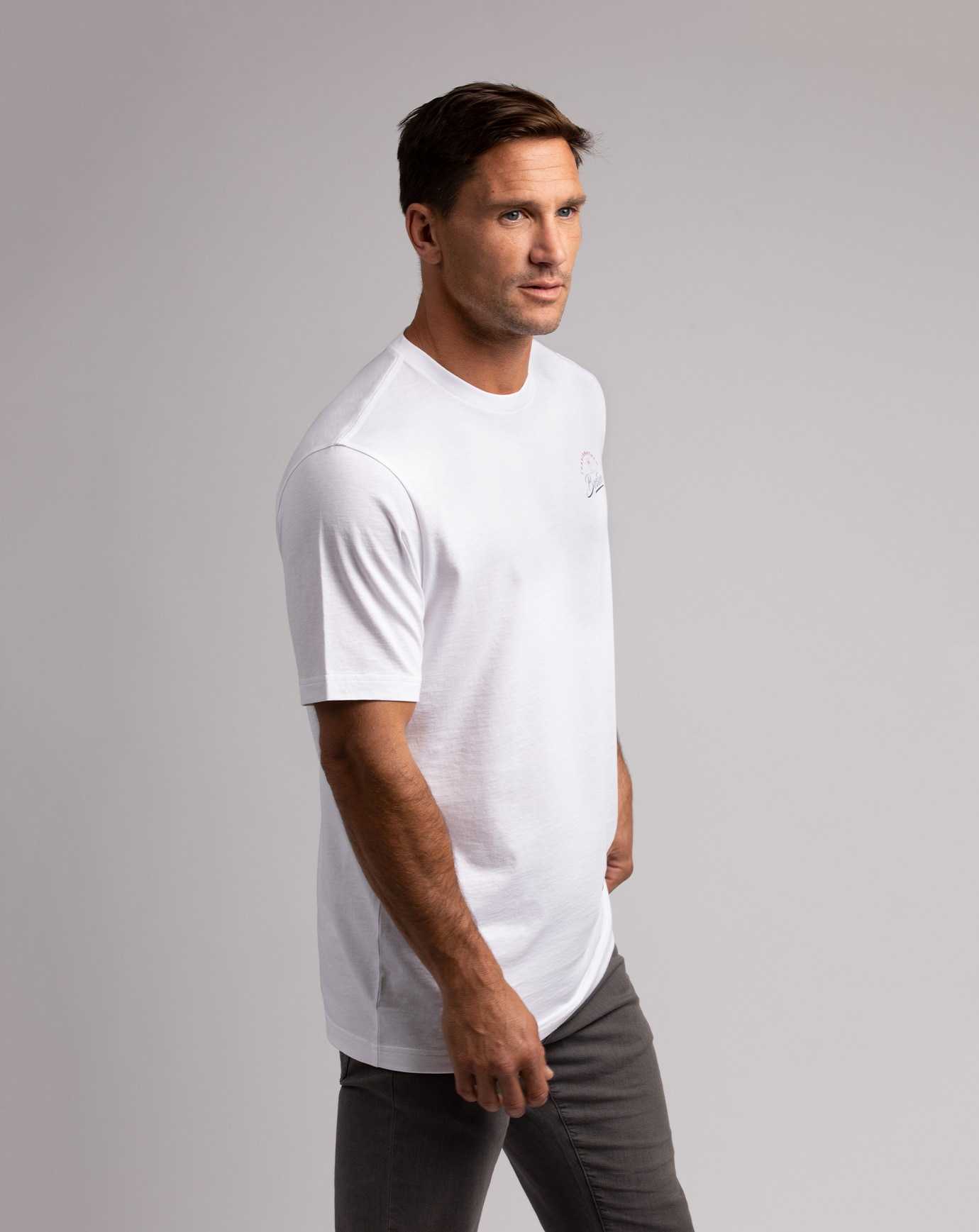 Travis Mathew Harvard Square Tee White | JUKMIOH-60