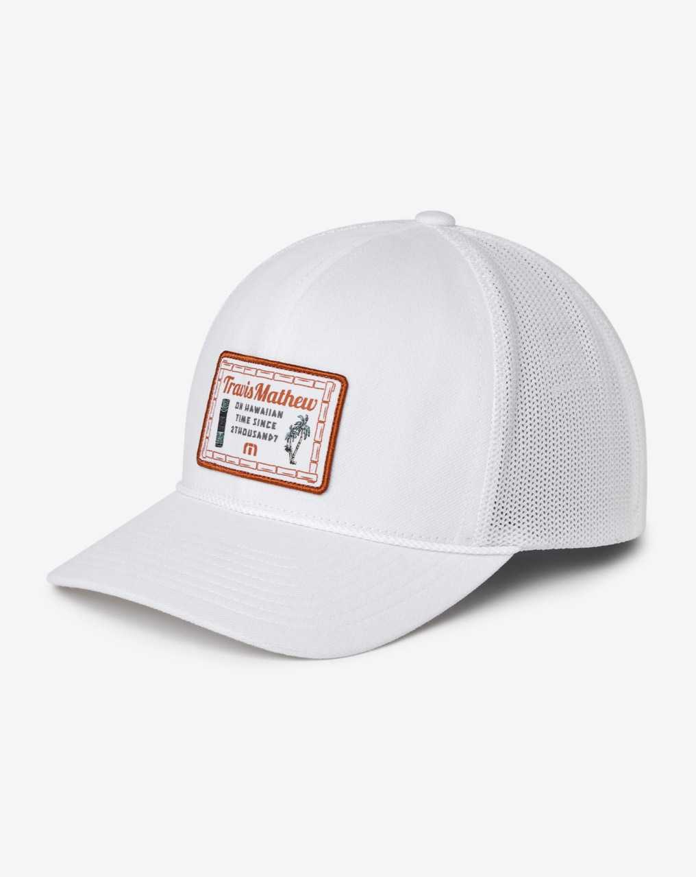 Travis Mathew Haupia Pie Snapback Hat White | JVEPFQB-14