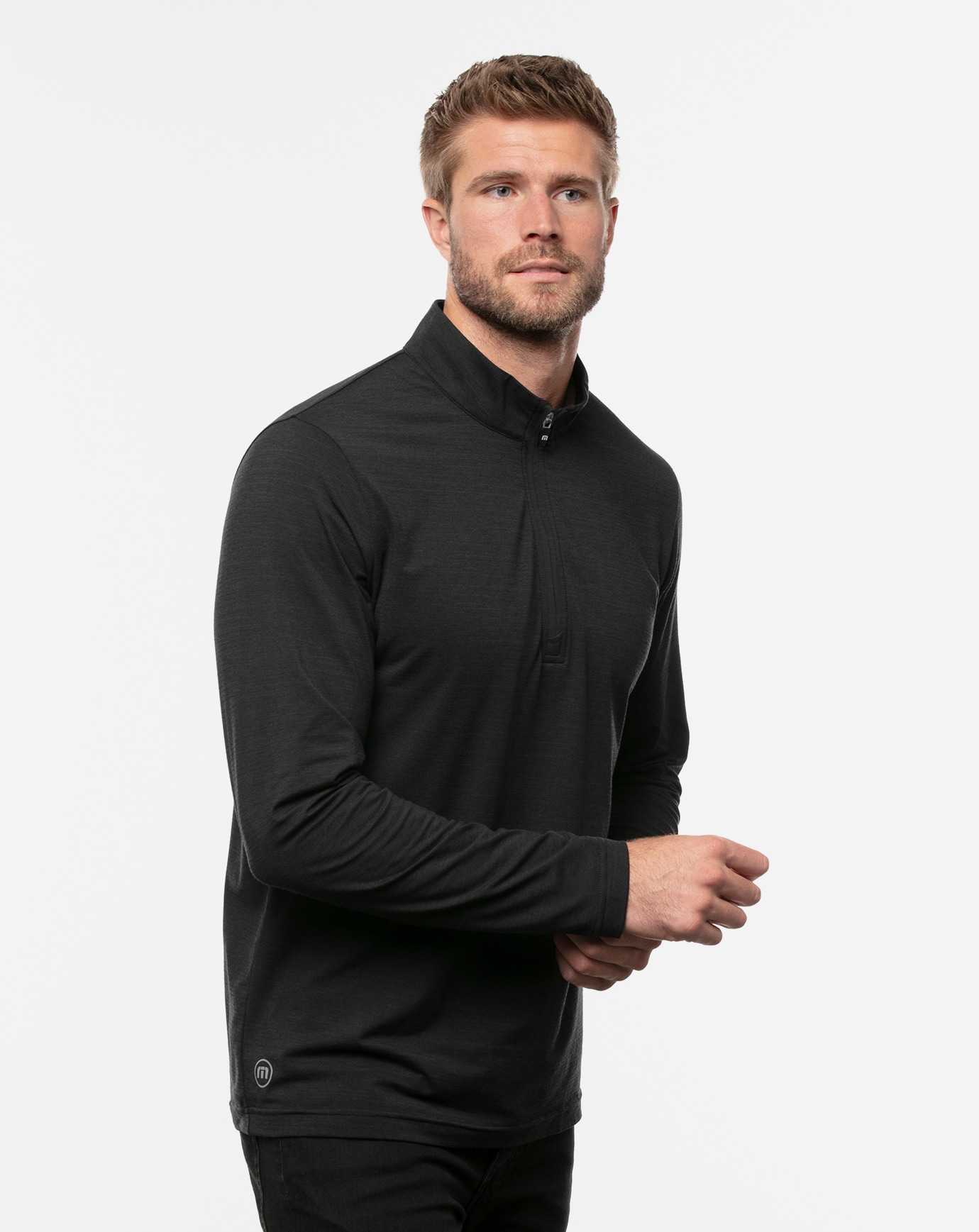 Travis Mathew Havasu 2.0 Quarter Zip Black | BDUWJGL-65