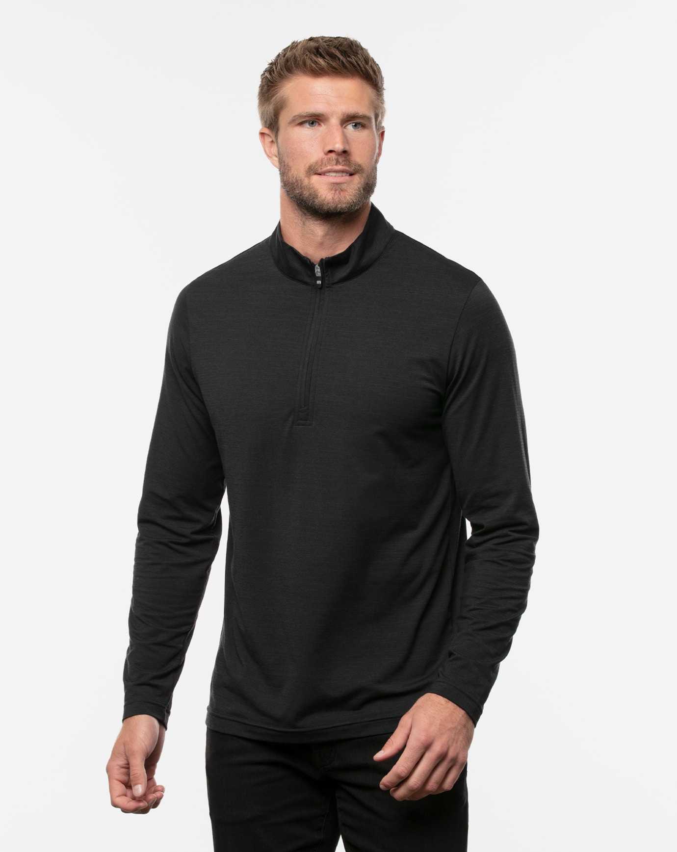 Travis Mathew Havasu 2.0 Quarter Zip Black | BDUWJGL-65