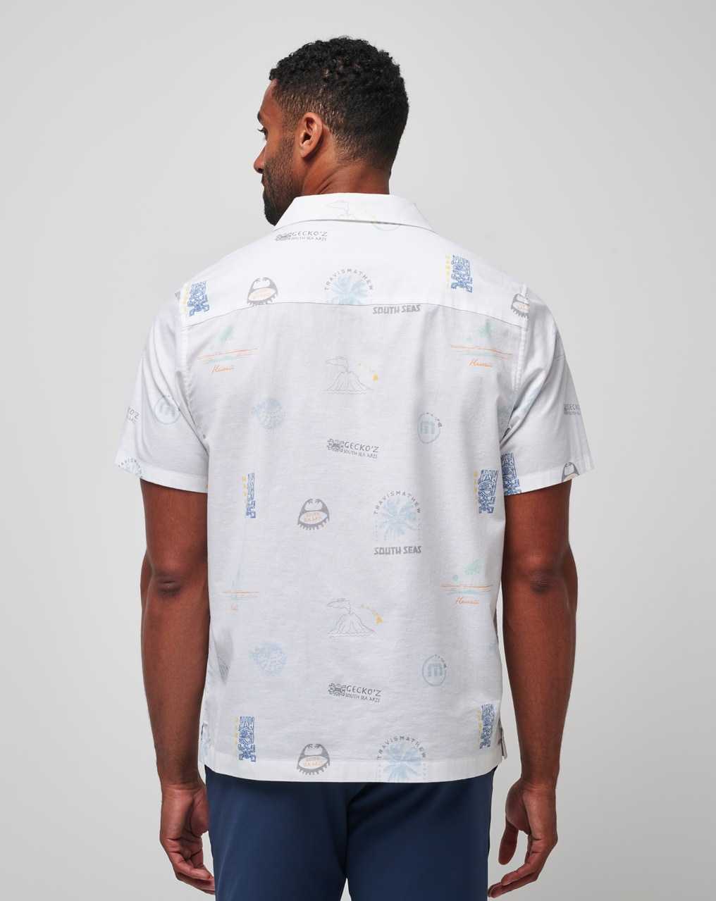 Travis Mathew Hawaiian Kitchen Button-up White | QORMTFK-46