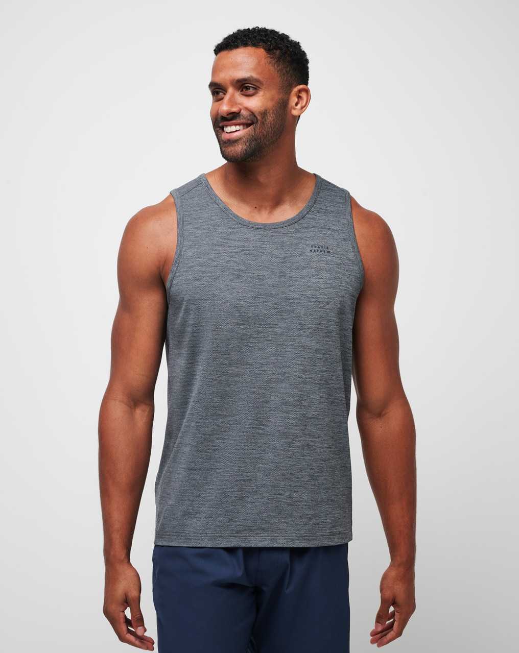 Travis Mathew Heater Pro Tank Heather Grey | GRKLMIN-14