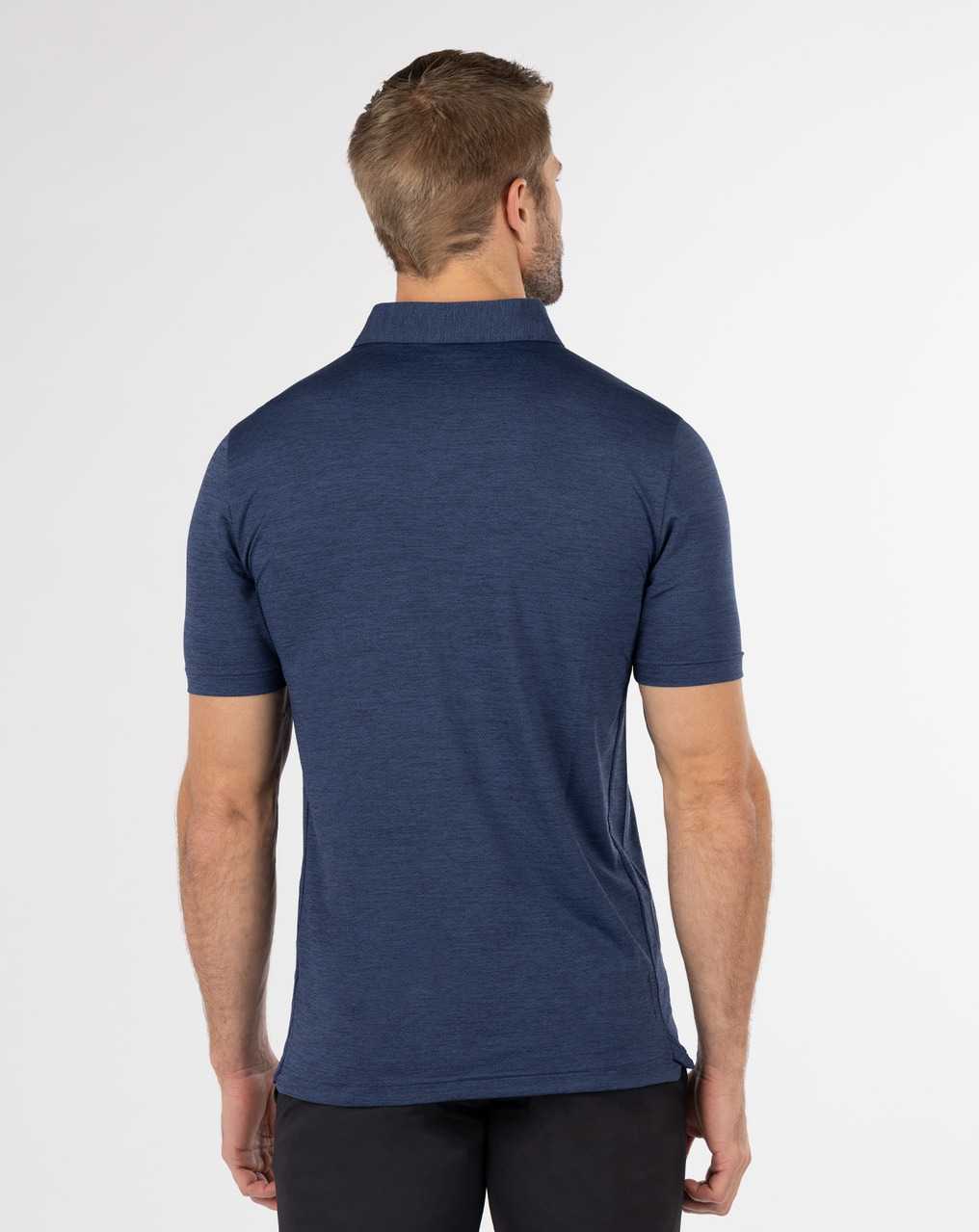 Travis Mathew Heating Up Golf Polo Heather Navy | CBAIUJZ-81