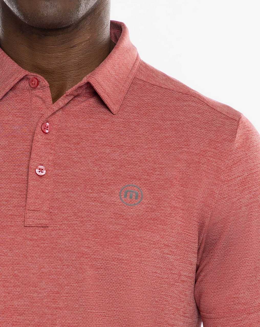 Travis Mathew Heating Up Golf Polo Heather Scooter | GPBQFVK-51