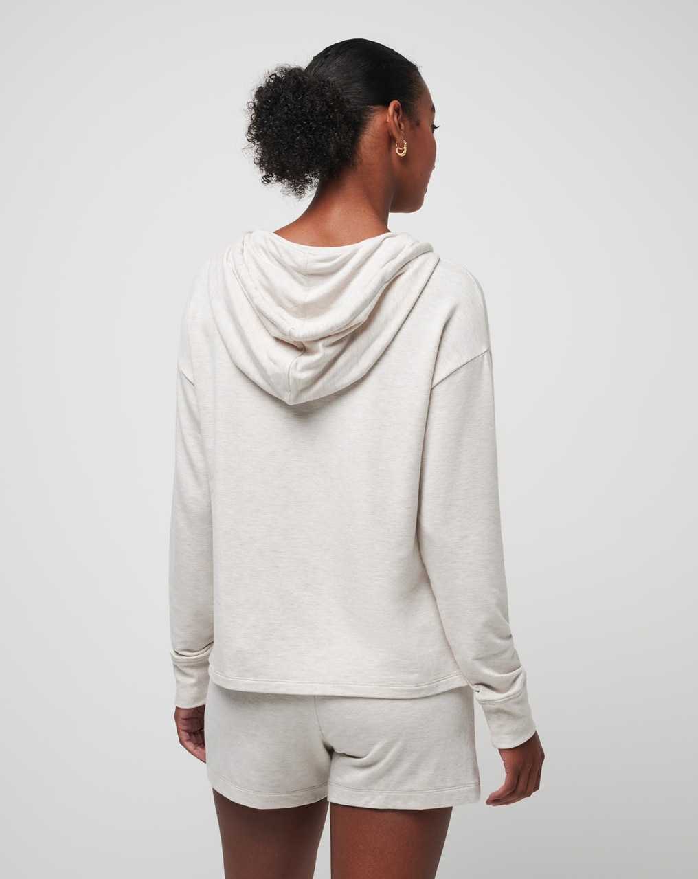 Travis Mathew Hidden Gems 2.0 Cloud Terry Hoodie Heather Brazilian Sand | WAKFYMZ-80