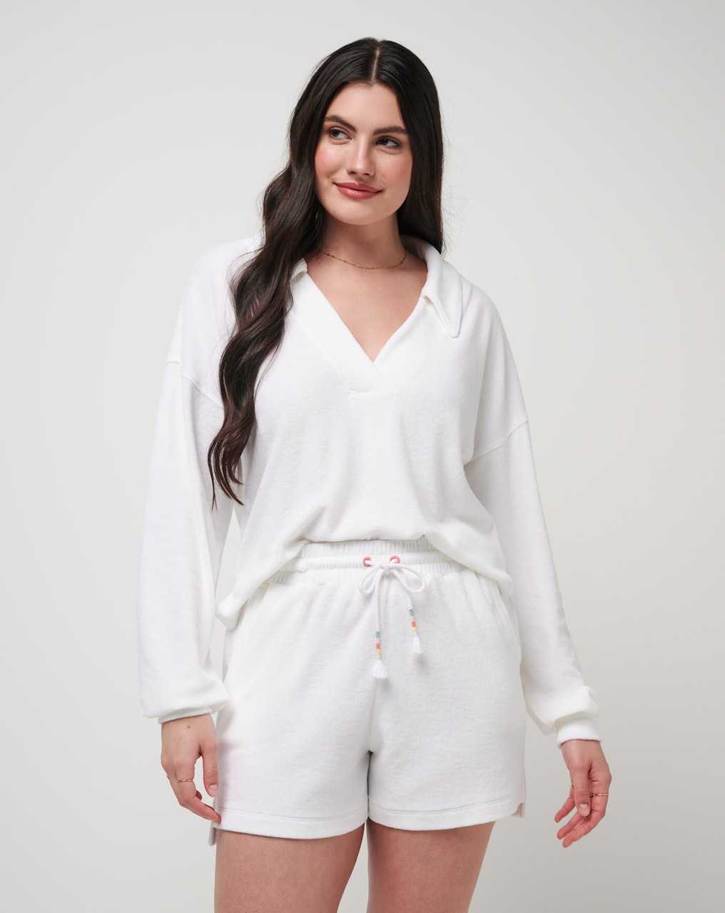 Travis Mathew Home Oasis Baby Terry Top White | LASNQWG-89