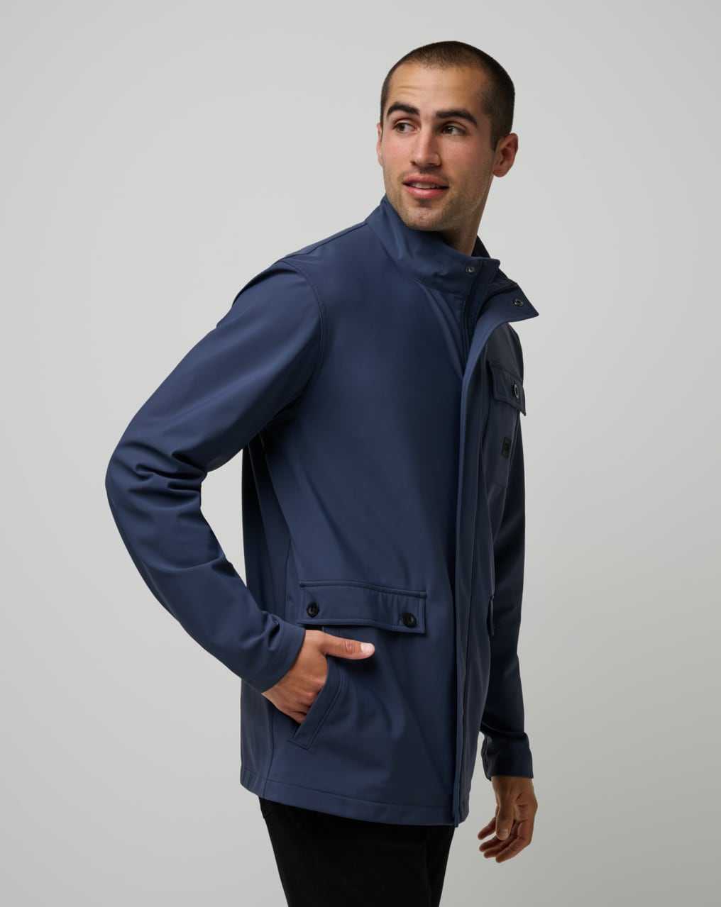 Travis Mathew Horizon Jacket Mood Indigo | KYCSFQZ-84