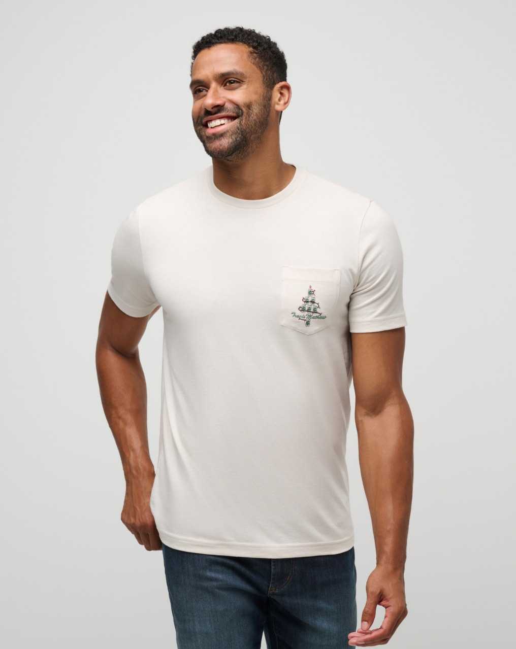 Travis Mathew Hot Buttered Rum Tee Moonbeam | IQCUOFY-24