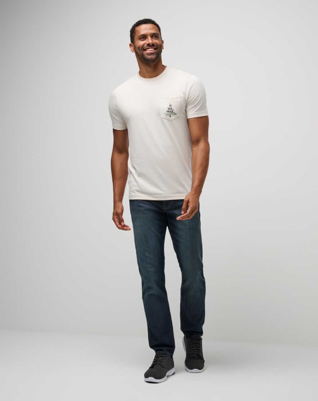 Travis Mathew Hot Buttered Rum Tee Moonbeam | IQCUOFY-24