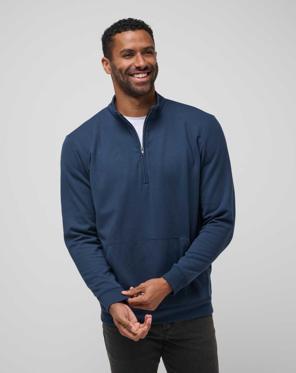 Travis Mathew Hotel Hopper Quarter Zip Total Eclipse | VQYUAEH-31