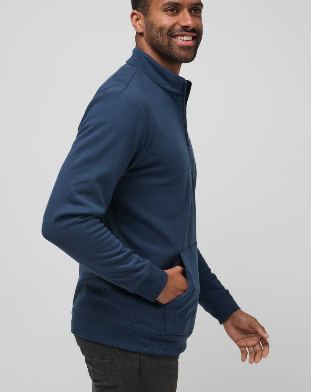 Travis Mathew Hotel Hopper Quarter Zip Total Eclipse | BIWOTKS-06