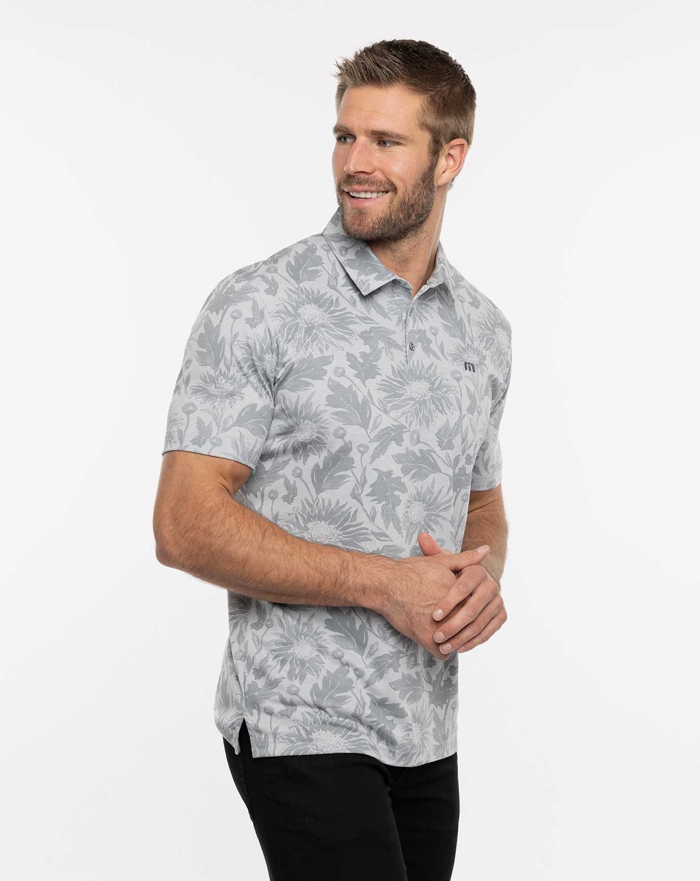 Travis Mathew I Can Explain Polo Heather Light Grey | QGAJTOP-91