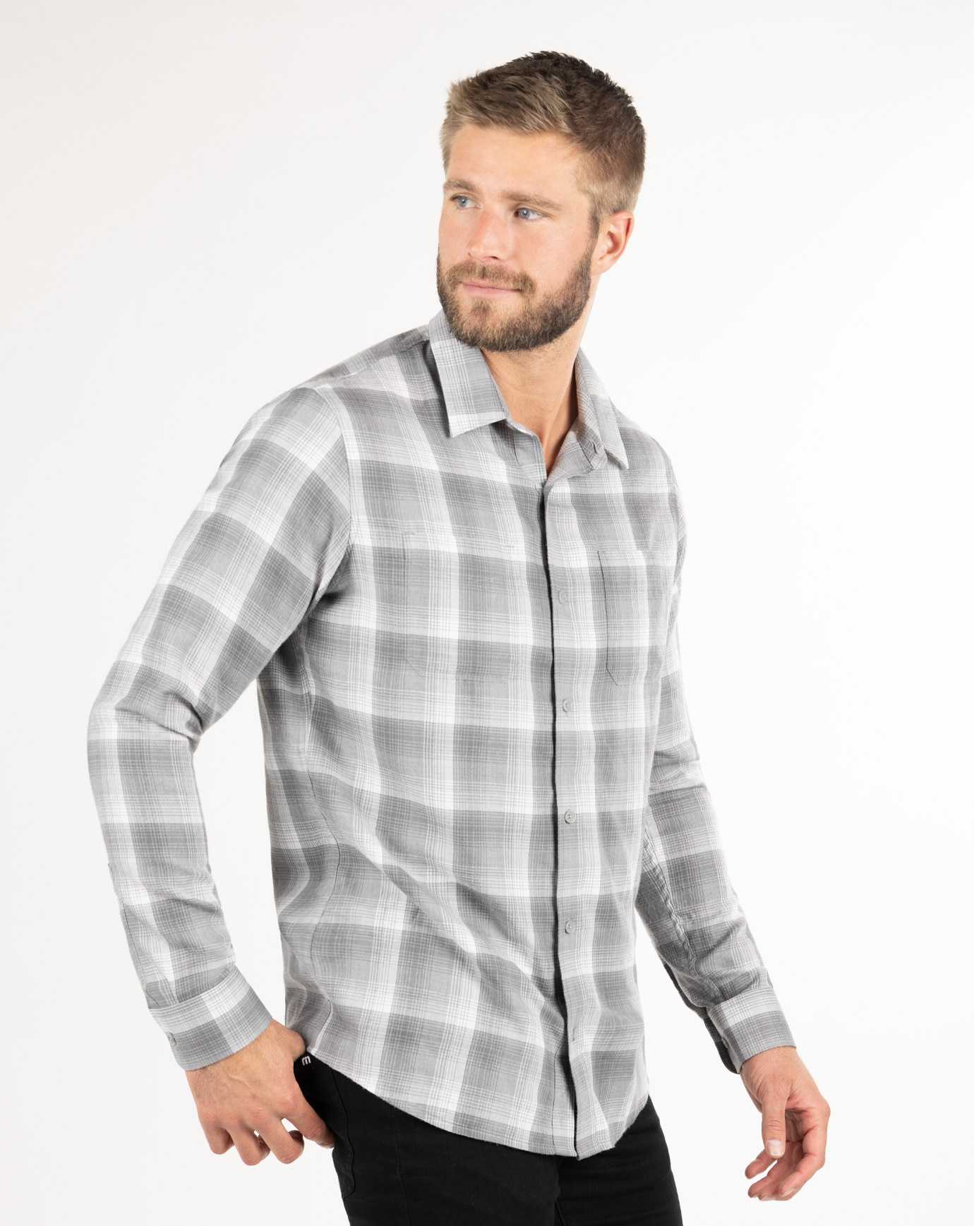 Travis Mathew Inland Button-up Heather Sleet | SFPNXLM-48