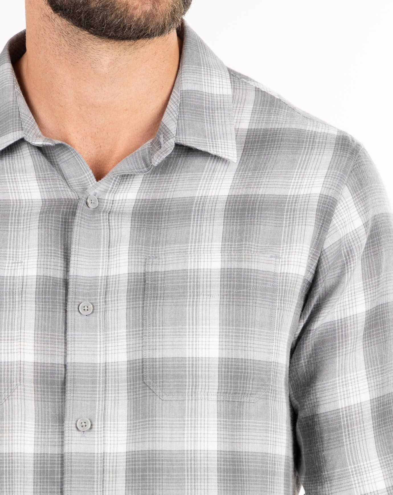 Travis Mathew Inland Button-up Heather Sleet | SFPNXLM-48