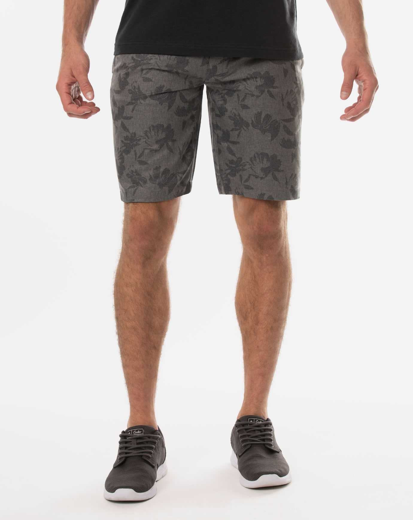 Travis Mathew Inlet Short 9in Heather Grey Pinstripe | BMKLFYW-78