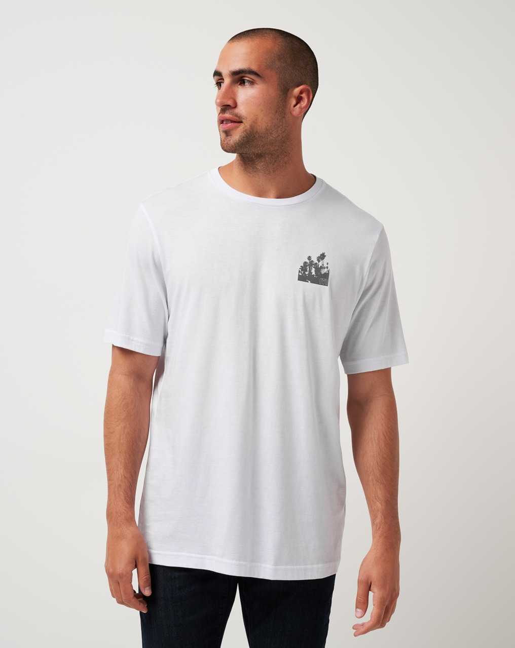 Travis Mathew Jurassic Canyon Tee White | QVYRFIH-27