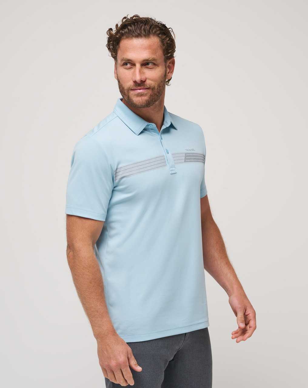 Travis Mathew Kalama Cove Polo Dream Blue | YXMNWUJ-14