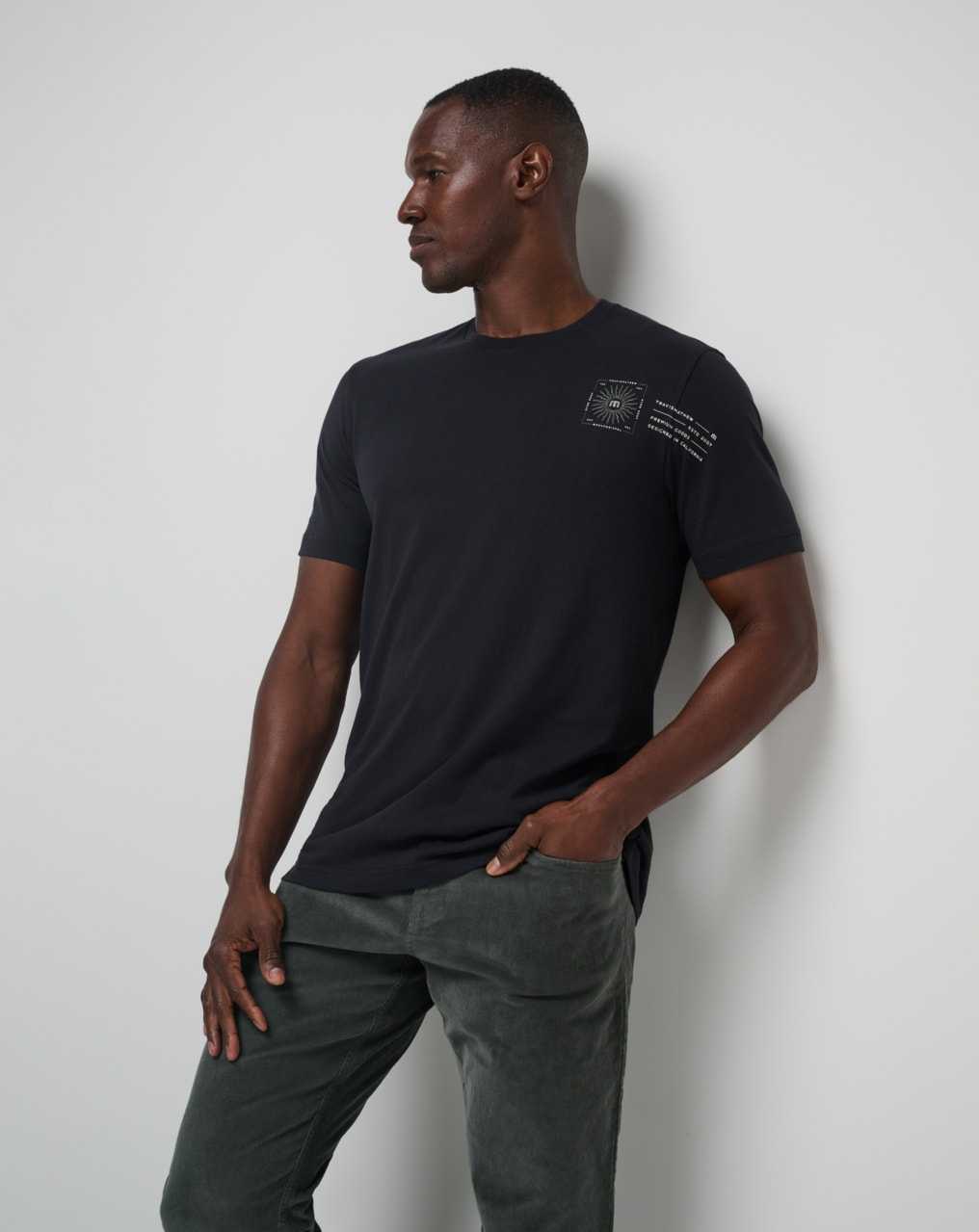 Travis Mathew Laguna Sun Tee Black | MTEUQOA-02