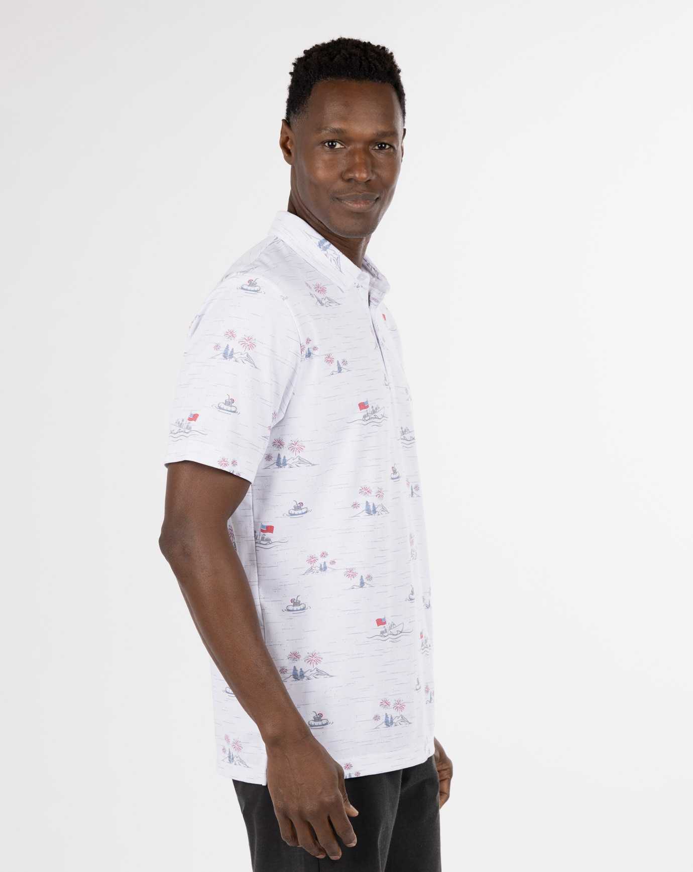 Travis Mathew Lake Break Polo White | XPSDWVQ-18