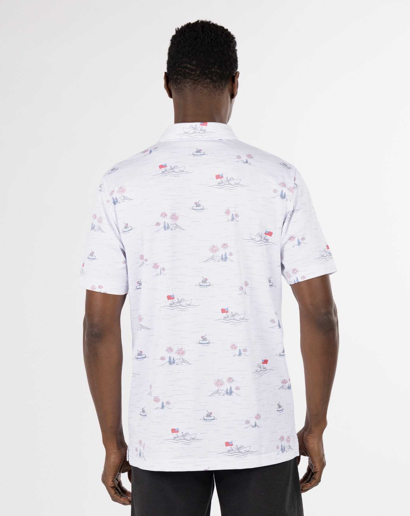 Travis Mathew Lake Break Polo White | XPSDWVQ-18