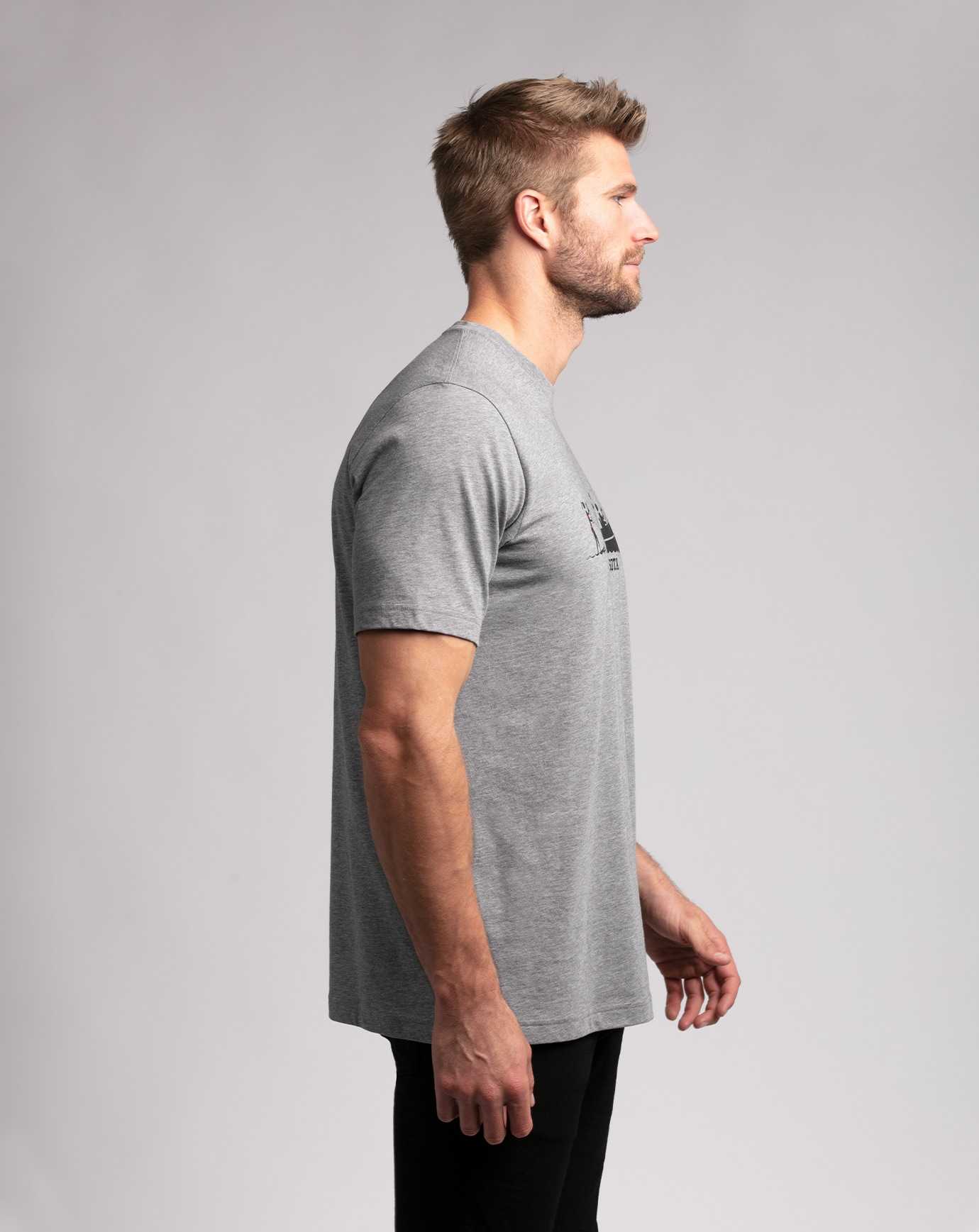 Travis Mathew Lake State Tee Heather Grey | TFGBCUZ-83